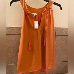 Nwt Joie silk tank top size XS orange (earthy orange) color.